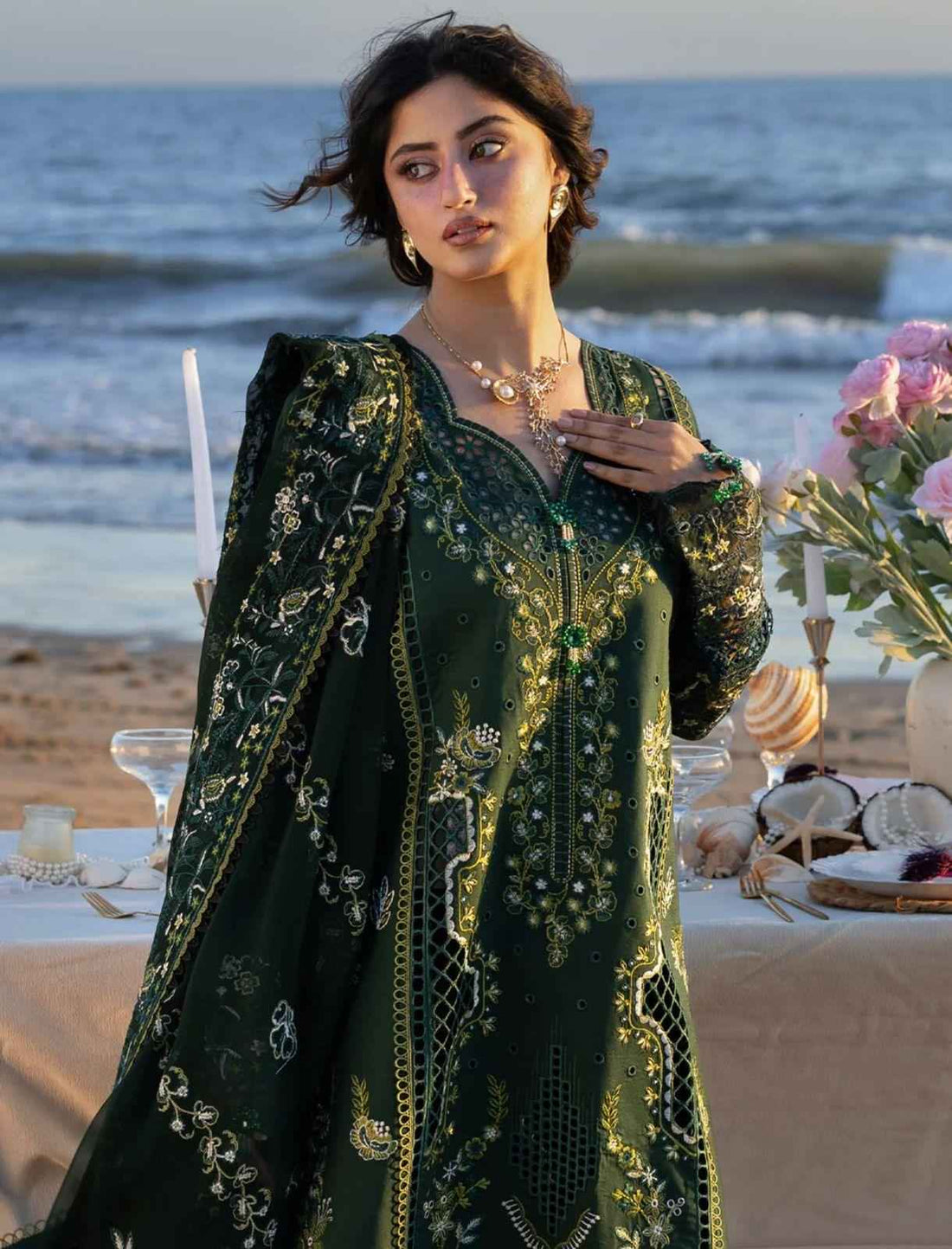 Dhanak air jet quality shawl in a rich winter tone, draped to show its soft textured weave and elegant finish.