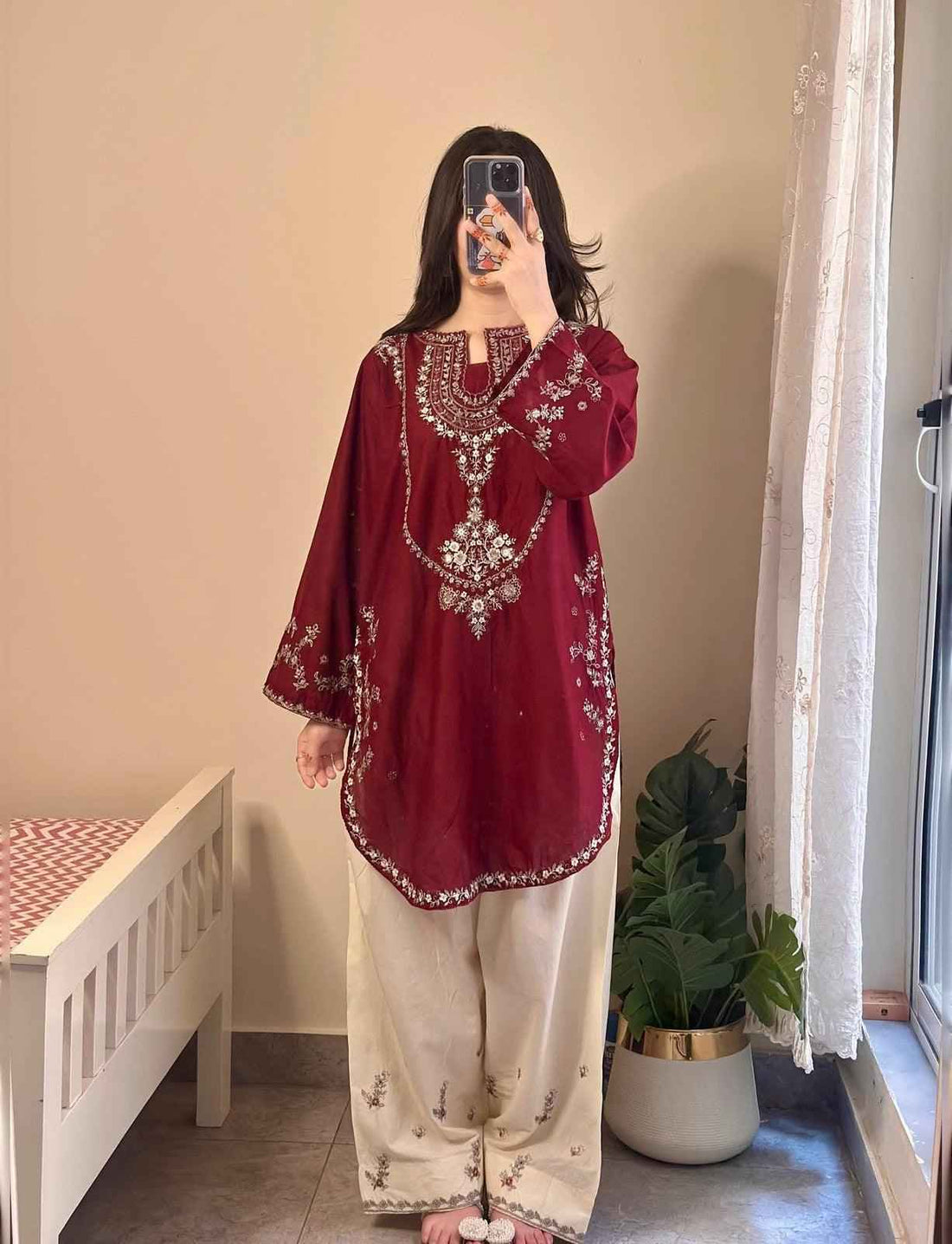 Pure shamoze silk 2-piece set, smooth elegant luxurious fabric
